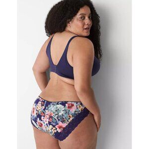 Lane Bryant Cacique Cotton Hipster Panty With Lace Back 26/28